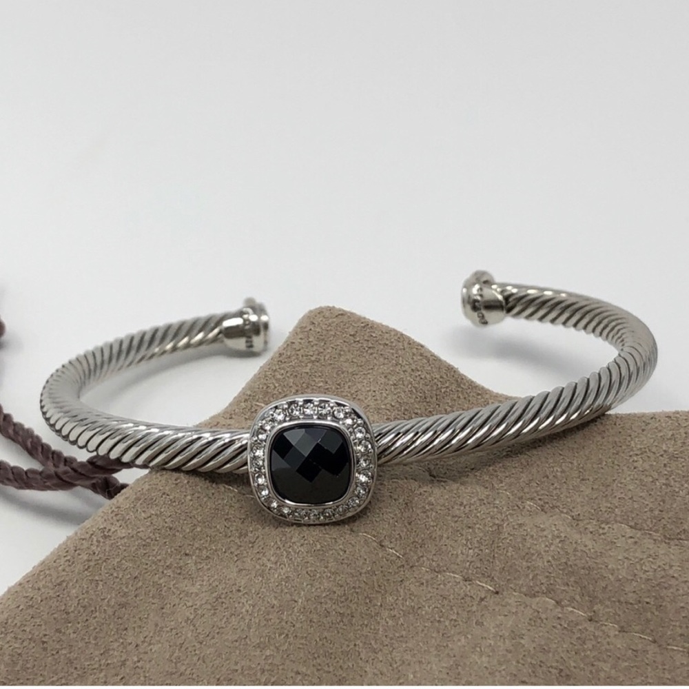 David Yurman Silver and Black Bracelet